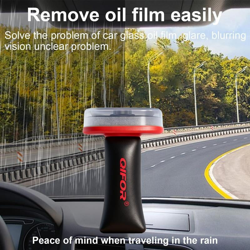 QIFOR Handheld Oil Film Remover Cream - Effortless Glass Decontamination, Streak-Free Window Cleaner, Fast & Portable, 100g Degreaser