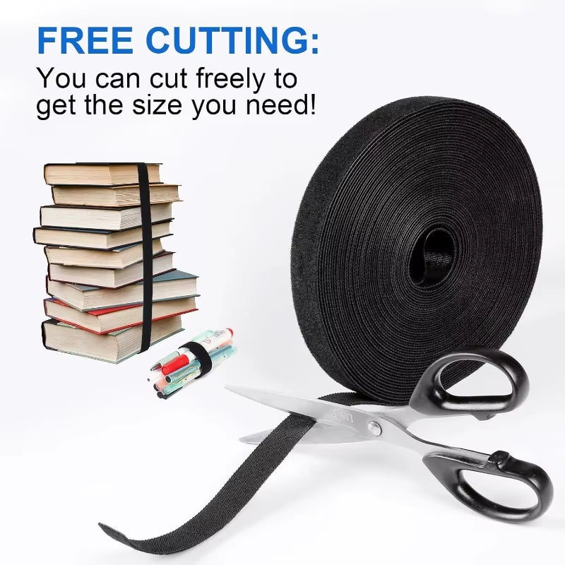 Transform Your Space: The Ultimate 50M Velcro Cable Organizer Set with USB Ties, Earphone Winders & Desk Tape for Effortless Cord Management!