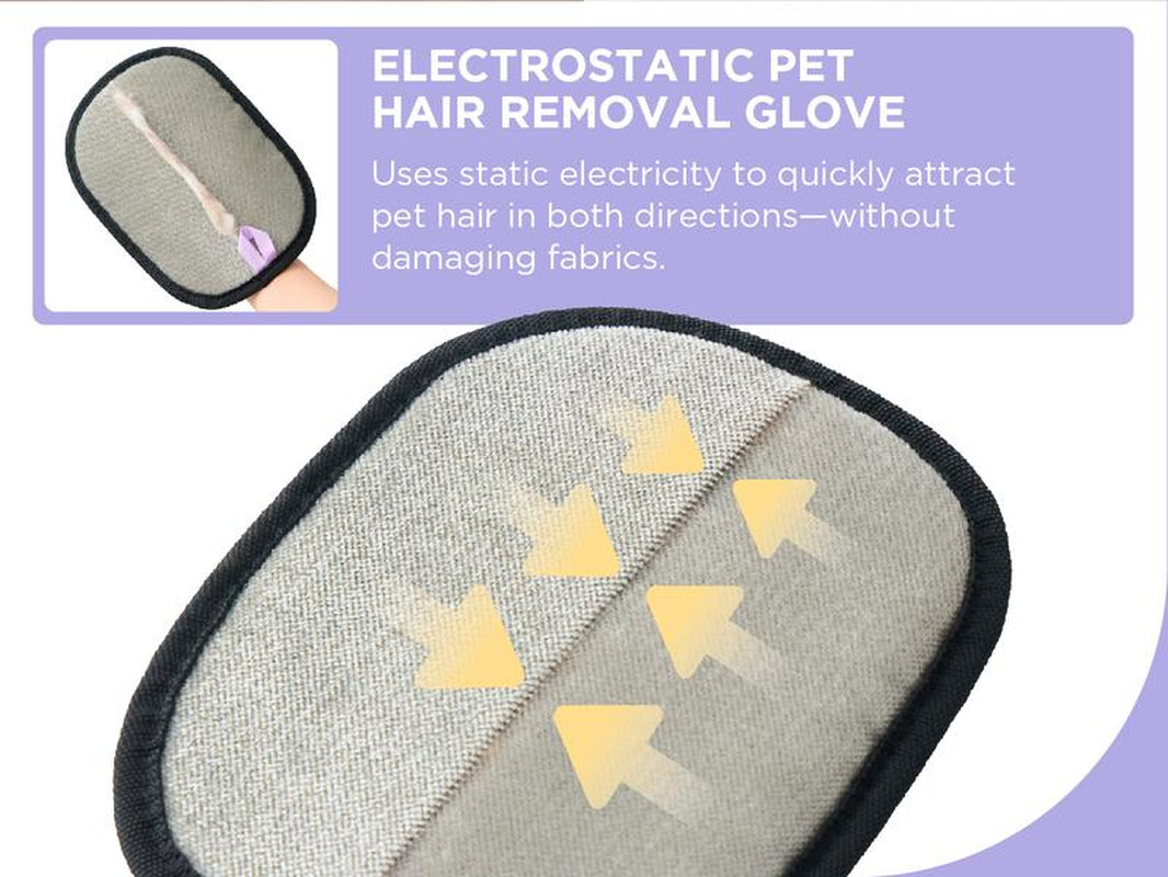 Lesure Electrostatic Pet Hair Remover Gloves - Ultimate Grooming Kit for Dogs & Cats, Reusable & Effective for Furniture, Clothes, & Carpets - Top TikTok Shop Choice!