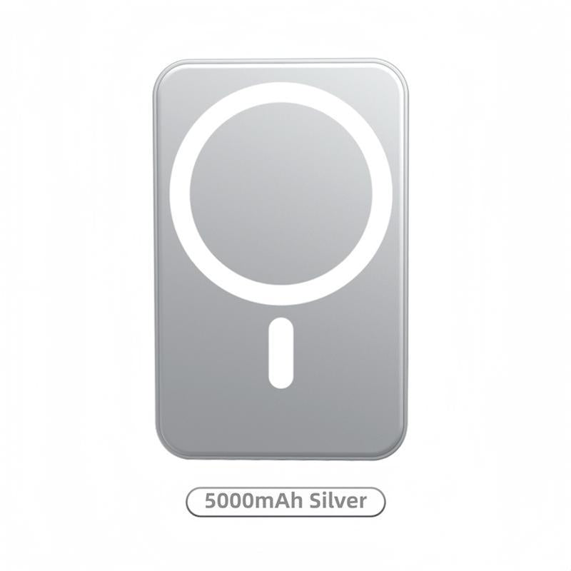 5000mAh Magnetic MagSafe Power Bank - Fast Wireless Charger for iPhone 12-17 Pro/Pro Max, Compact & Portable Battery Pack