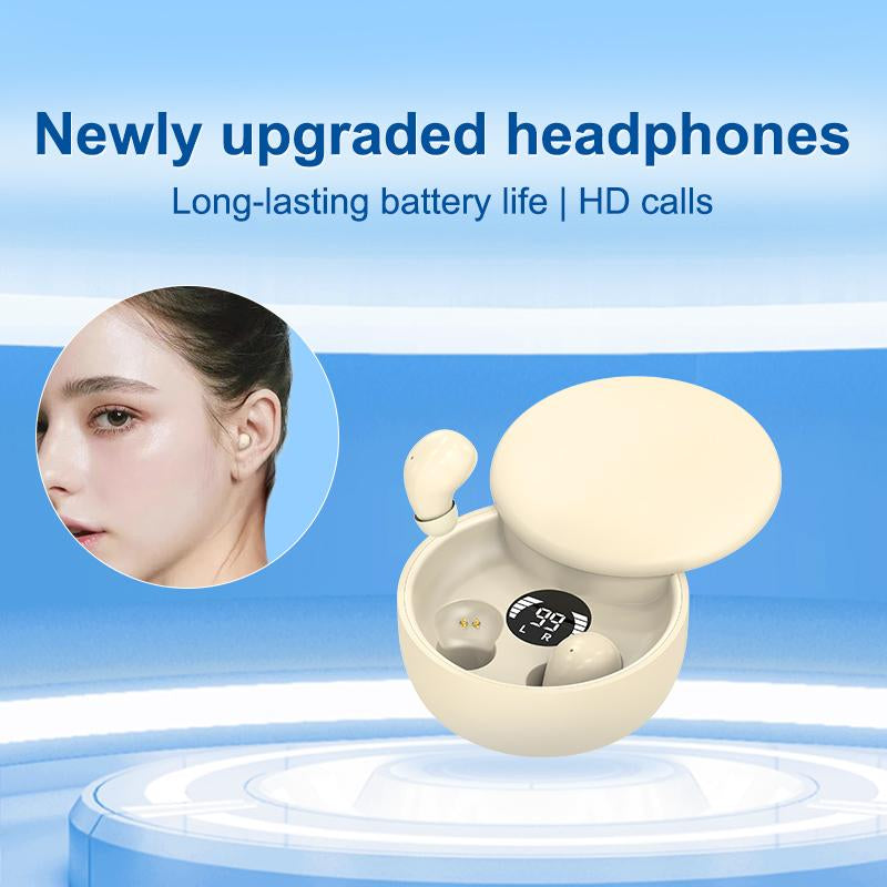MSHUKCOE True Wireless Mini Invisible Bluetooth 5.4 Earbuds - Noise Cancelling, Sport-Ready, and Perfect for Gaming!
