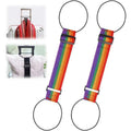 2-Pack Rainbow Adjustable Luggage Straps - Secure Your Suitcase with Multi-Use Anti-Theft Travel Connectors!