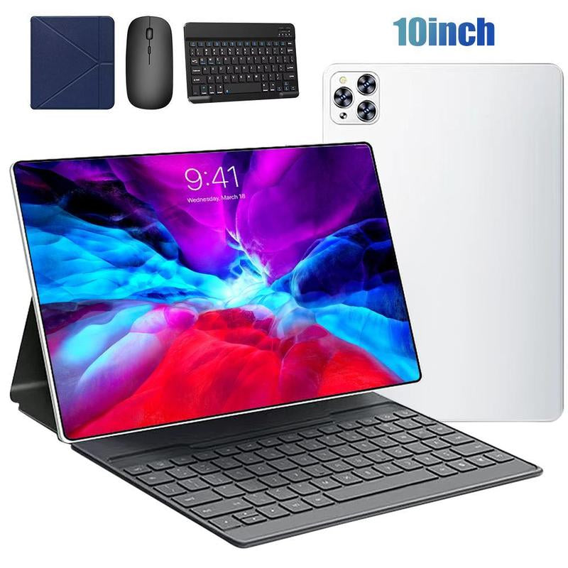 KEPEAK 10.1-Inch Android Tablet - 4GB RAM, 64GB Storage, Dual SIM, 1280x800 IPS Display, 5MP and 13MP Cameras, 5000mAh Battery, Includes Keyboard, Mouse, Stylus, and Case - Perfect Gift for Valentine's Day