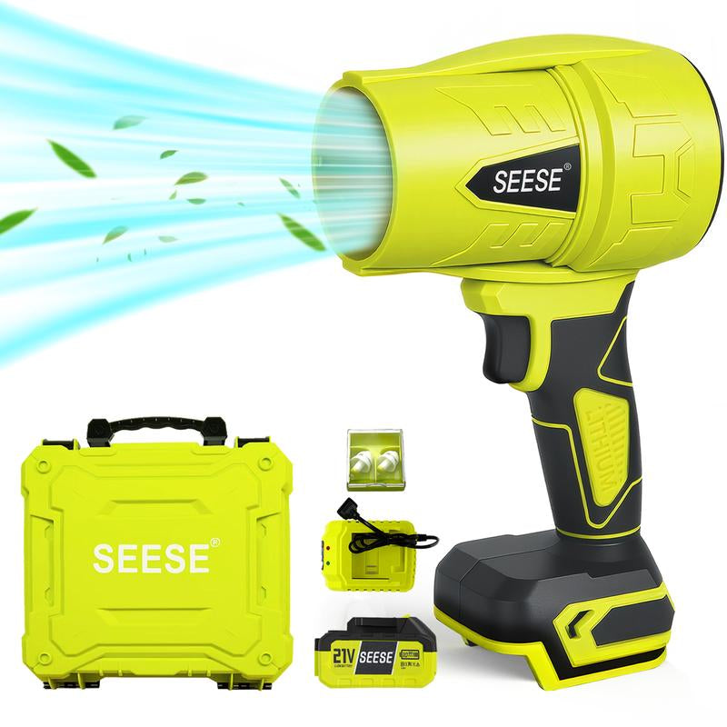 SEESE Turbo Jet Blower - Powerful Cordless Leaf & Snow Blower with Pure Copper Motor for Home, Garden, and Car Drying - Perfect Holiday Gift!