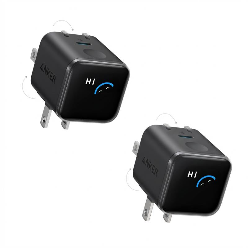 Anker Smart Display Charger - 45W Fast Charging USB-C with Smart Recognition & Care Mode, Compact Design with 180° Foldable Plug, Perfect for iPhone 17/16/15 Series, MacBook & Apple Watch