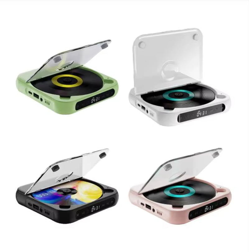 Portable Bluetooth CD Player with LCD Screen - A-B Repeat & 1200mAh Battery - Perfect for Friends, Family, and Students!