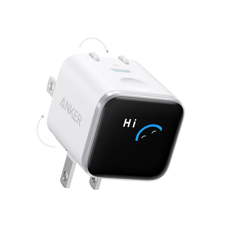 Anker Smart Display Charger - 45W Fast Charging USB-C with Smart Recognition & Care Mode, Compact Design with 180° Foldable Plug, Perfect for iPhone 17/16/15 Series, MacBook & Apple Watch