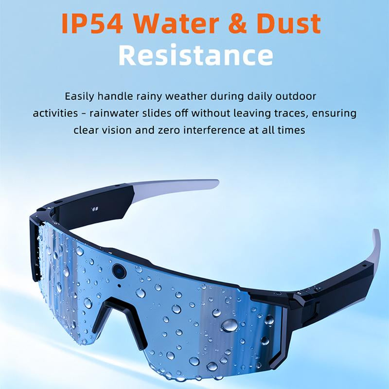 Revolutionary Smart Sports Glasses - 8MP Camera, 2K/1200P Recording, Waterproof Bluetooth Audio, Polarized Sunglasses with AI Assistant & UV Protection