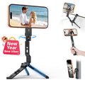 OMOTON TP03 Mini Tripod: Magnetic Phone Stand with 1/4" Screw Hole & Hanging Hook – Portable Mount for Smartphone Camera Accessories in Sleek Black