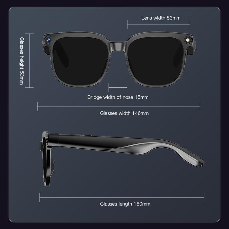 AI Smart Camera Glasses - 8MP Photochromic Lenses, Touch Control & Real-Time Translation for Effortless Hands-Free Photography & Adventure! Perfect Valentine's Day Gift!