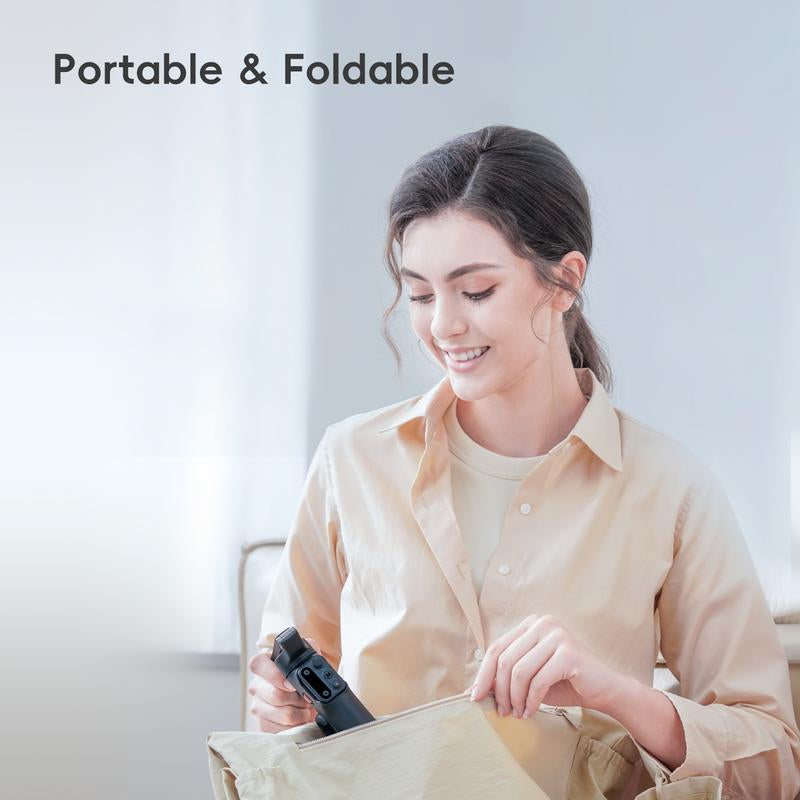 Hohem Isteady X3 SE 3-Axis Gimbal Stabilizer for Smartphones with Detachable Remote Control – Portable and Foldable Design for iPhone and Android, Perfect for Travel Vlogging