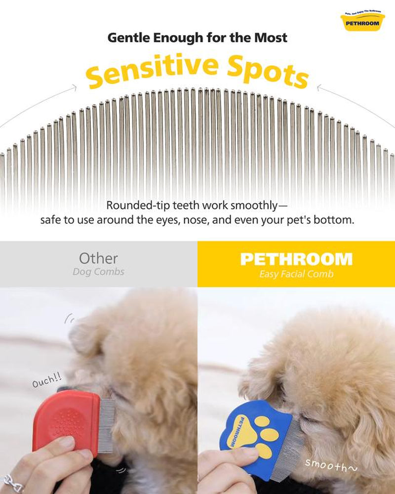 PETHROOM Pet Eye Comb - Easy Facial Grooming Tool for Cats and Dogs
