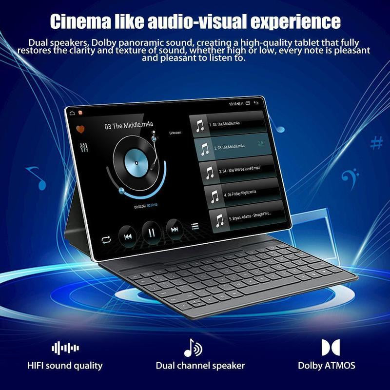 KEPEAK 10.1-Inch Android Tablet - 4GB RAM, 64GB Storage, Dual SIM, 1280x800 IPS Display, 5MP and 13MP Cameras, 5000mAh Battery, Includes Keyboard, Mouse, Stylus, and Case - Perfect Gift for Valentine's Day