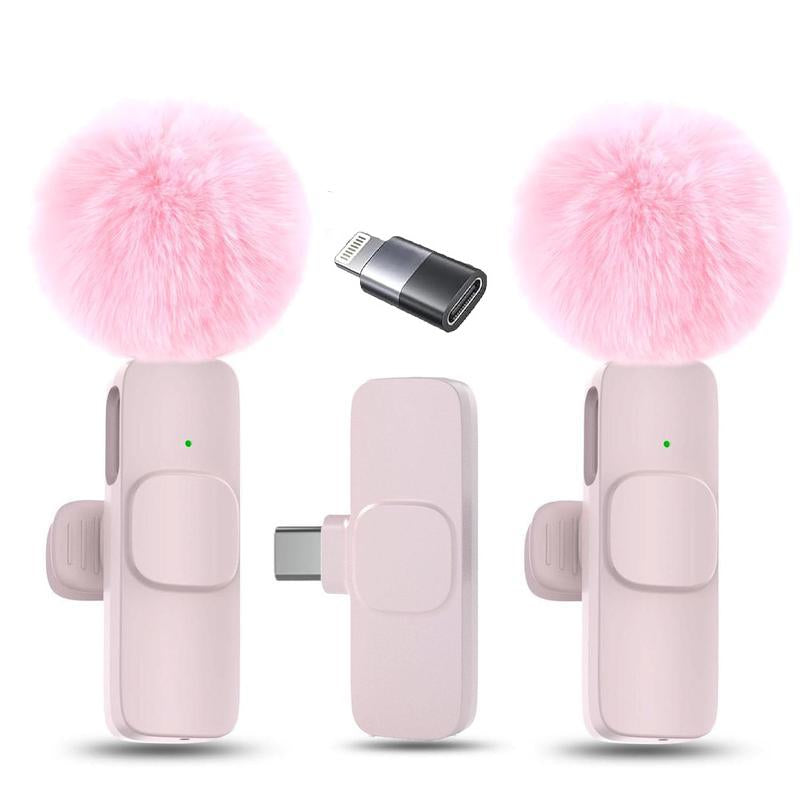 Wireless Mini Microphones - 2 Pack for iPhone, Android, iPad | Crystal Clear Sound Quality for Recording, Live Streaming & Vlogging - USB C Compatible