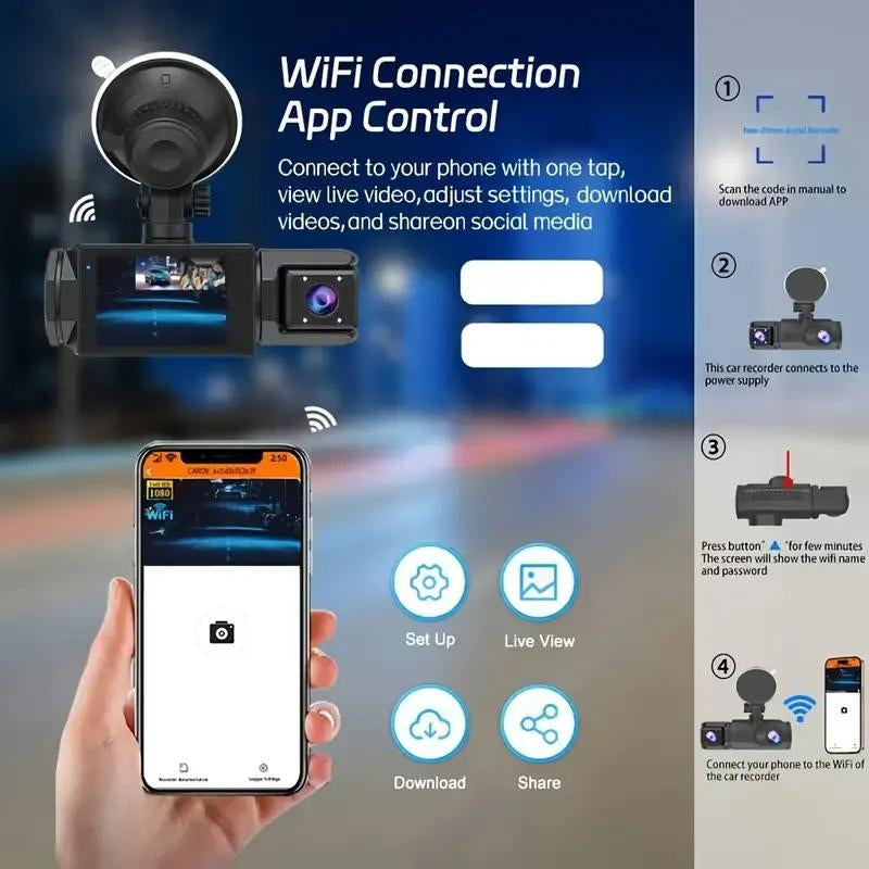 High-Definition Vehicle Dash Camera with 32GB Memory Card - Advanced Video Surveillance System for Cars, Trucks, and SUVs