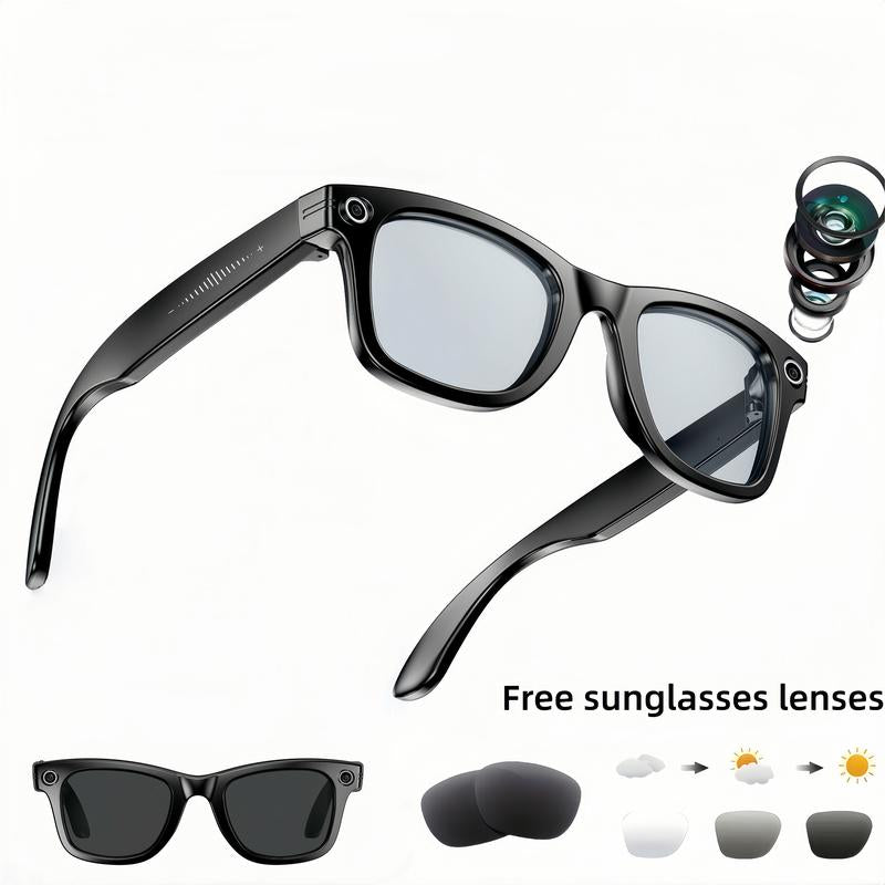 AI Smart Camera Glasses - 8MP Photochromic Lenses, Touch Control & Real-Time Translation for Effortless Hands-Free Photography & Adventure! Perfect Valentine's Day Gift!