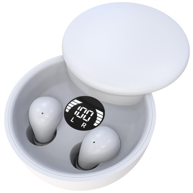 MSHUKCOE True Wireless Mini Invisible Bluetooth 5.4 Earbuds - Noise Cancelling, Sport-Ready, and Perfect for Gaming!