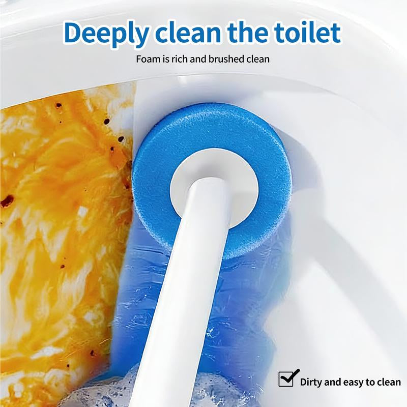 SOPAMI Toilet Scrubber Kit with Self-Cleaning Disposable Pads – No Pre-Rinse, No Mess, No Odor , Simplifies Bathroom Hygiene