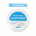 Multipurpose Eco-Friendly White Shoe Cleaner Cream – No-Wash Solid with Sponge for Effortless Stain Removal on Leather and Silicone Car Interiors