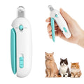 Potaroma Adjustable Cat Nail Clipper with Hidden Nail File - Safe & Easy Grooming for Kittens and Indoor Cats (Blue)