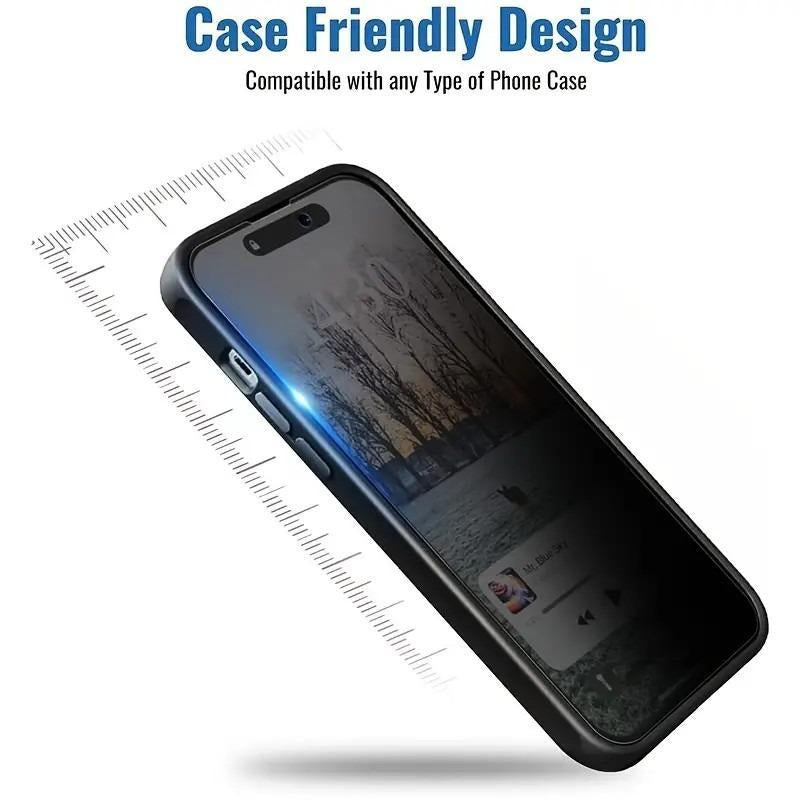 Premium Anti-Spy Tempered Glass Screen Protector for iPhone 11 to 17 Pro/Pro Max/Plus