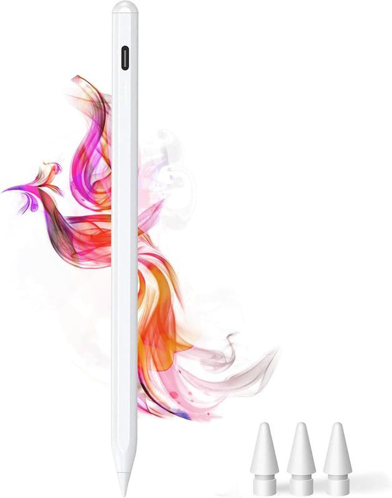 Precision Stylus for Apple iPad A16 (11" & 10" Generations), Fast Charging Compatible with iPad 11-6, Air (11"/13"), Pro (13"/11"/12.9"), Mini A17 Pro (7/6/5), Featuring Palm Rejection and Tilt Sensitivity