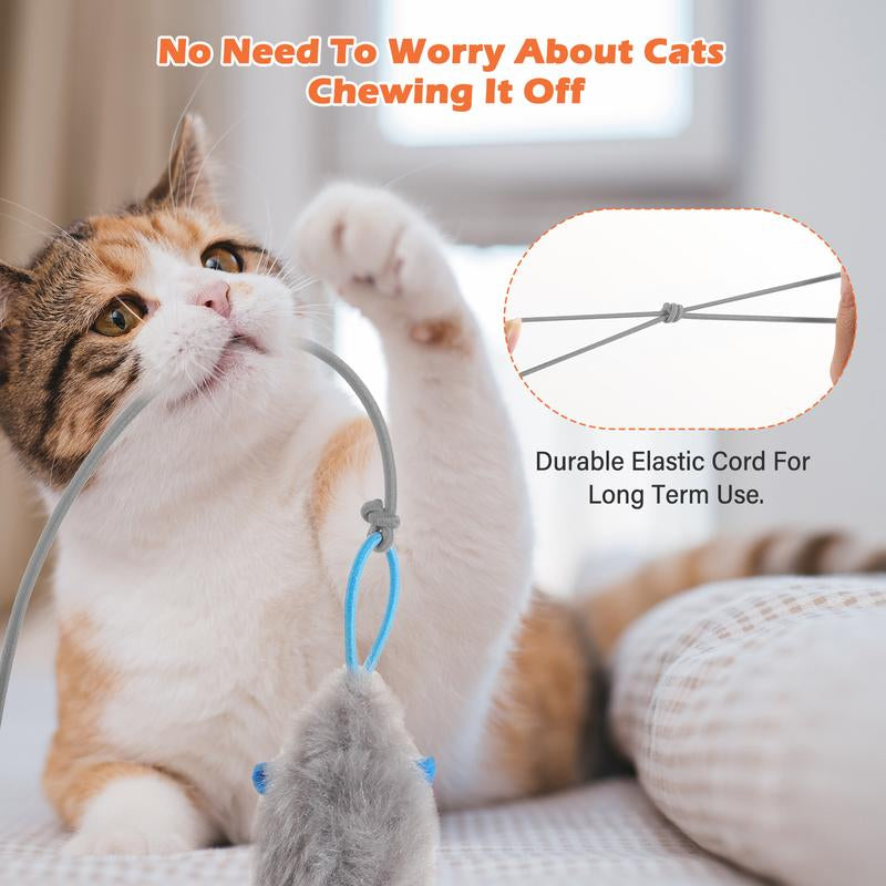 Interactive Electric Cat Teaser with Remote - Rechargeable, 360° Rotation & Irregular Jumping - Stimulate Your Cat's Mind & Body - Perfect for Christmas Gifts!