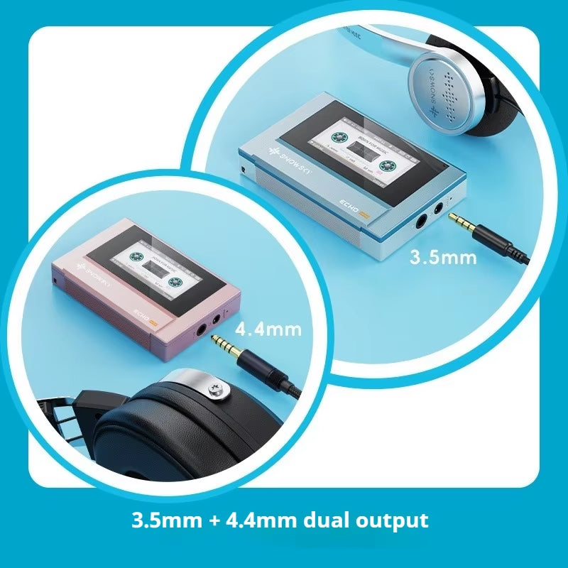 Snowsky Echo Mini Portable Hi-Fi MP3 Music Player - 15H Playback, Bluetooth Walkman with Dual Output (3.5mm/4.4mm)