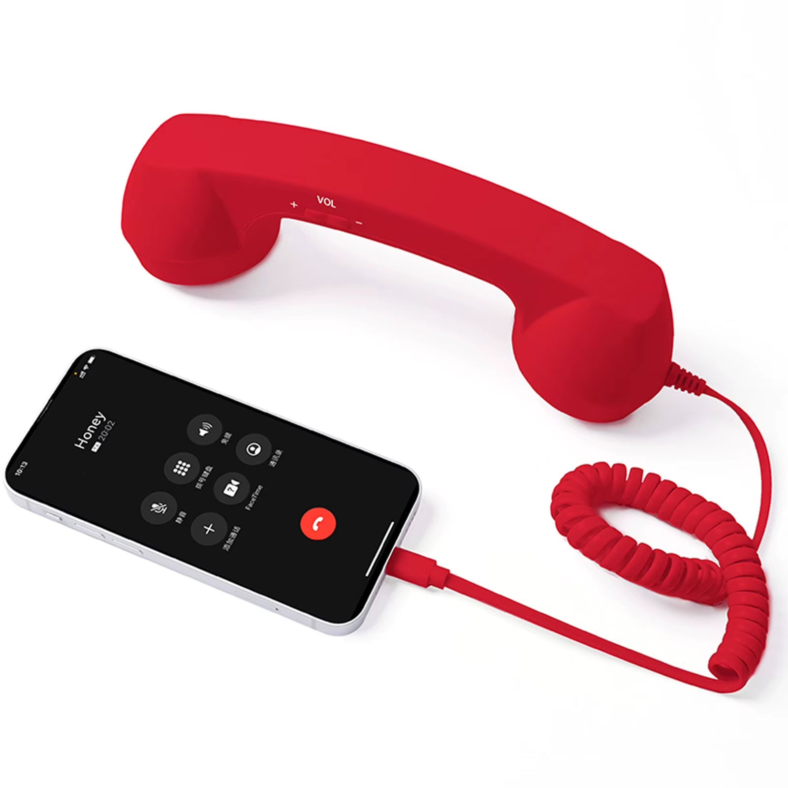 Vintage Style Type C Phone Handset Receiver with Microphone & Speaker for Smartphones