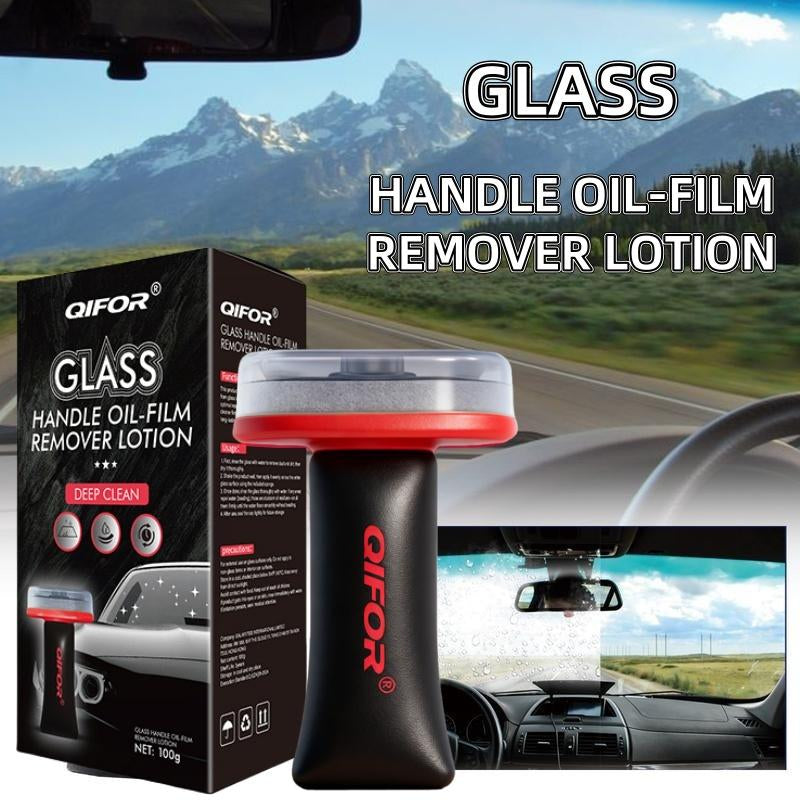 QIFOR Handheld Oil Film Remover Cream - Effortless Glass Decontamination, Streak-Free Window Cleaner, Fast & Portable, 100g Degreaser