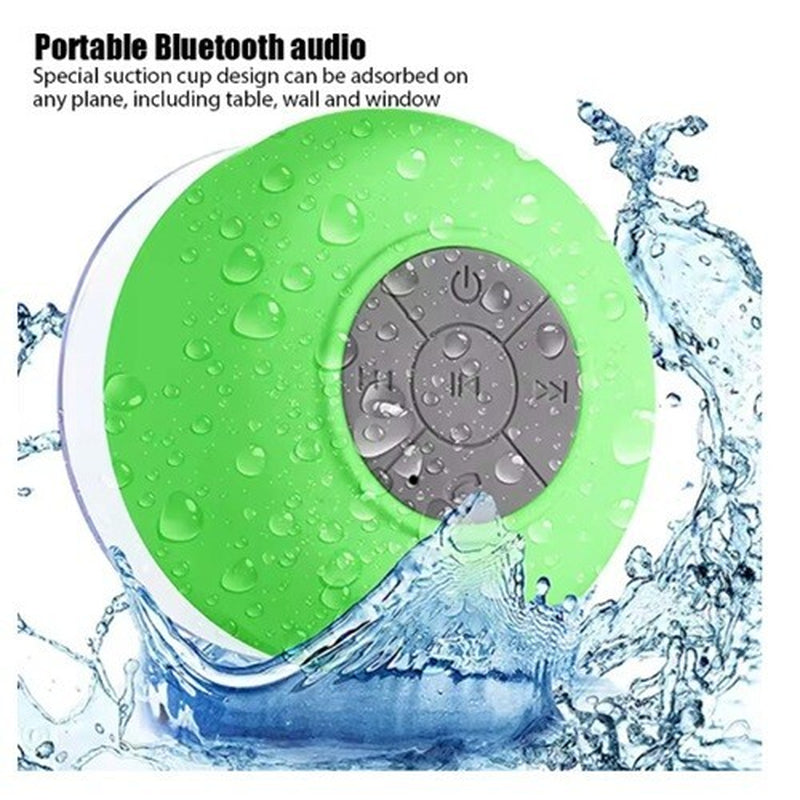 Experience Music Anywhere with the Mini Portable Bluetooth Waterproof Shower Speaker - Suction Cup & LED Light!