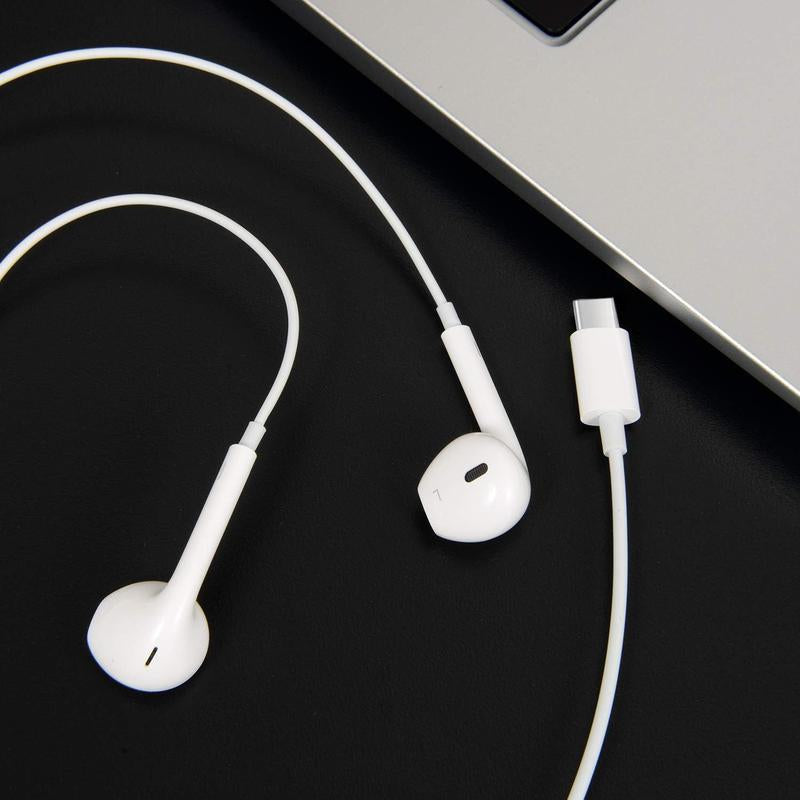 Premium Comfort Wired Earbuds for iPhone - Compatible with Lightning Connector, Type C, Perfect Fit for iPhone 16/15/14/13/12/11 Pro Max