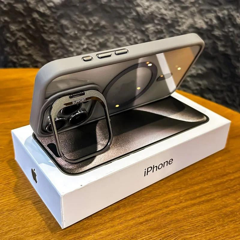 PICRYU Magnetic Mobile Phone Case for Apple iPhone 12-17 Max/Plus/Pro with MagSafe Camera Ring Holder, Military-Grade Protection, Anti-Fall, Non-Yellowing, Wireless Protective Cover