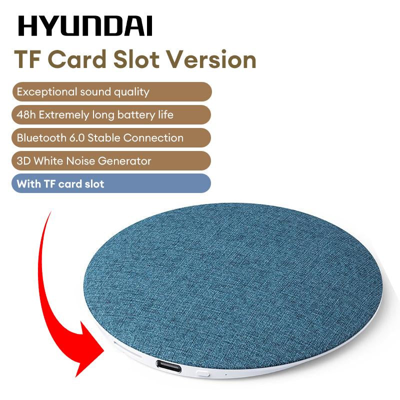 HYUNDAI S1 Ultra-Thin Bluetooth Pillow Speaker - Immerse in Soft 3D White Noise & Bedtime Music, Headphone-Free Sleep Sound with Bluetooth 6.0, Compatible with Android & iOS
