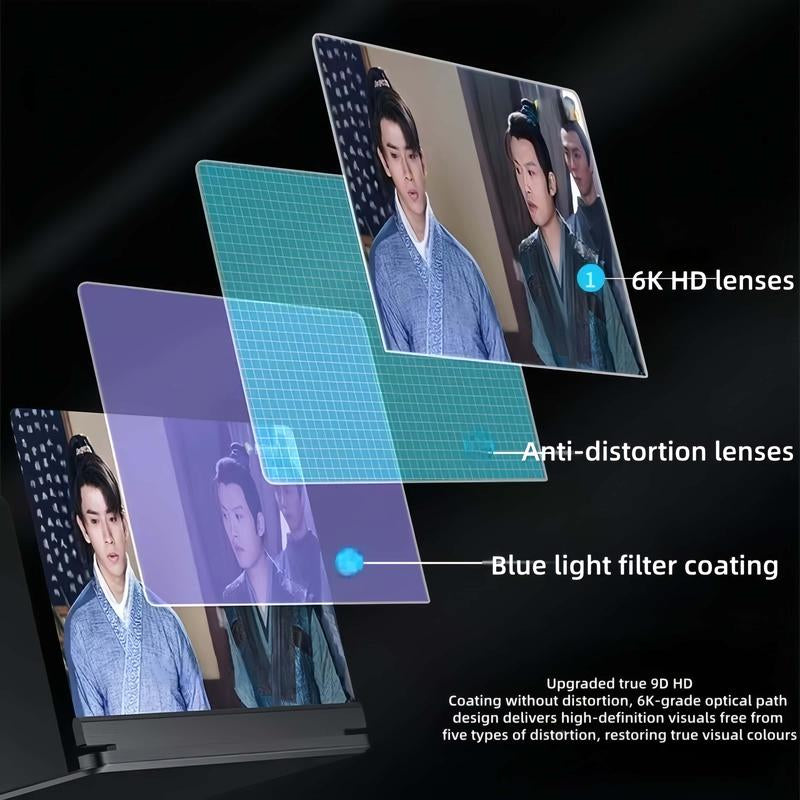 Ultra-HD 10" Mobile Phone Screen Magnifier - Perfect for Easy TV Viewing and Eye Protection