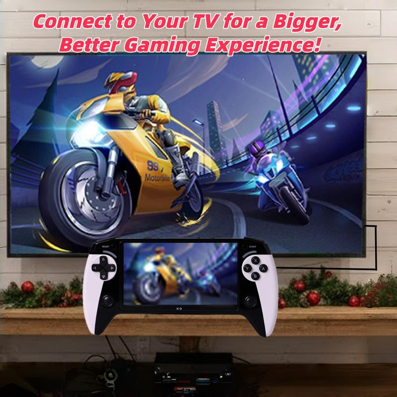 Portable Retro Game Console with 5.5-Inch Display, 10 Emulator Support, Ultra HD Graphics - Perfect Gift for Birthdays, Father's Day, and Christmas