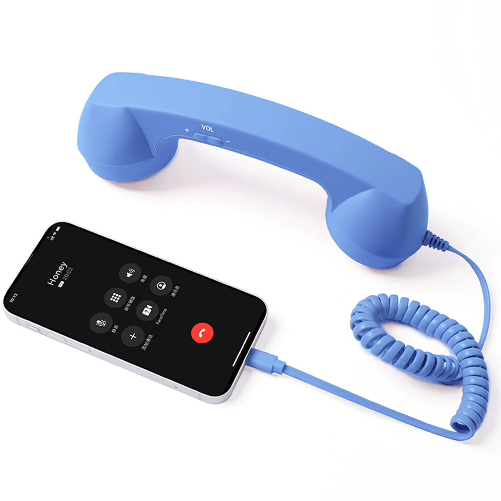 Vintage Style Type C Phone Handset Receiver with Microphone & Speaker for Smartphones