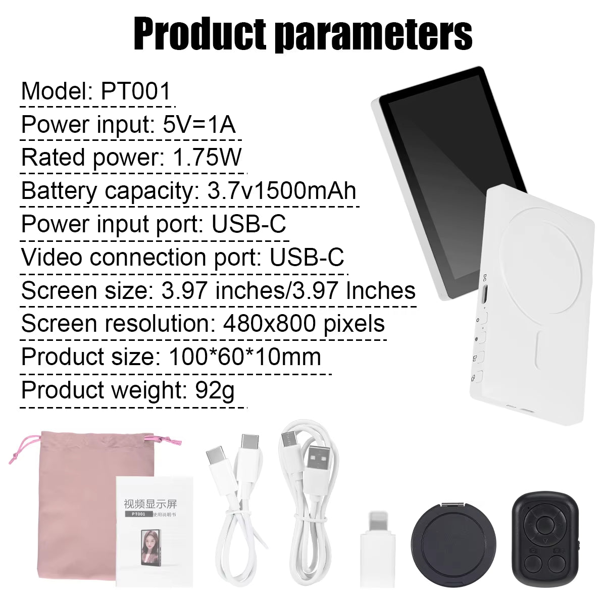 Wireless Magnetic Smartphone Monitor Screen for Perfect Selfies and Vlogs