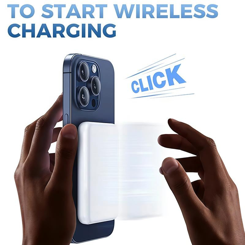 5000mAh Magnetic MagSafe Power Bank - Fast Wireless Charger for iPhone 12-17 Pro/Pro Max, Compact & Portable Battery Pack