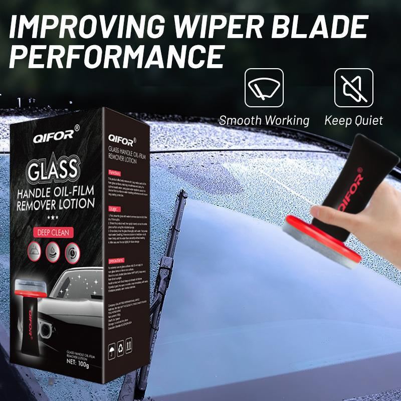 QIFOR Handheld Oil Film Remover Cream - Effortless Glass Decontamination, Streak-Free Window Cleaner, Fast & Portable, 100g Degreaser