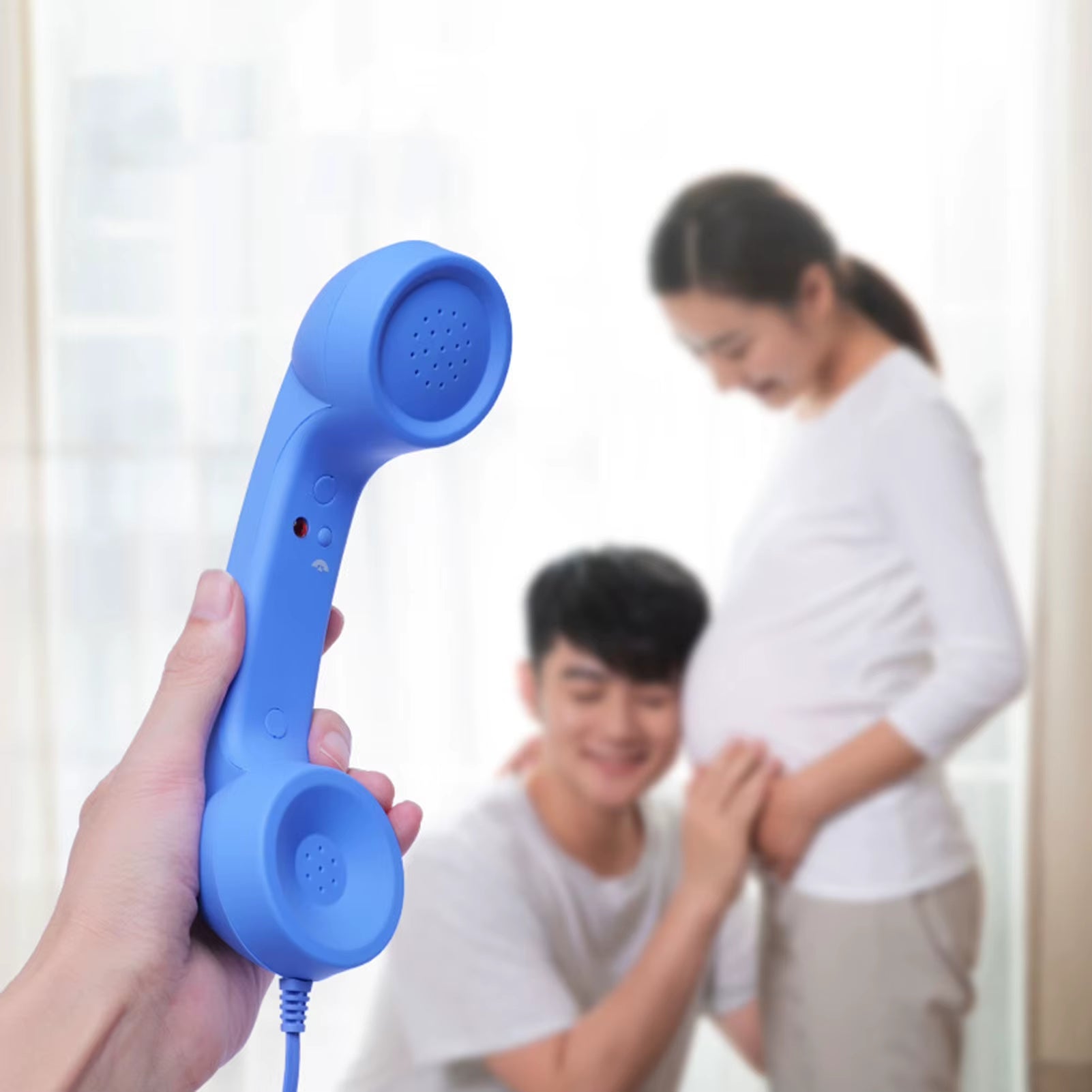 Vintage Style Type C Phone Handset Receiver with Microphone & Speaker for Smartphones