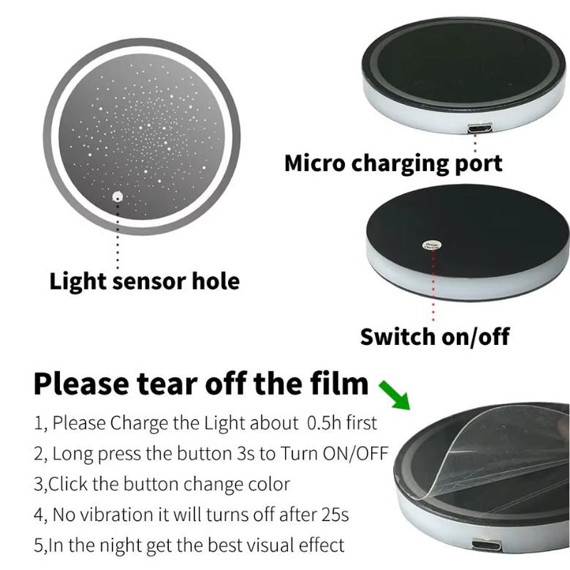 1PCS/2PCS/4PCS LED Cup Holder Lights for Car, Rechargeable 7 Color-Changing Light up Cup Holder Insert Coasters, Car Accessories for Teens Vehicle