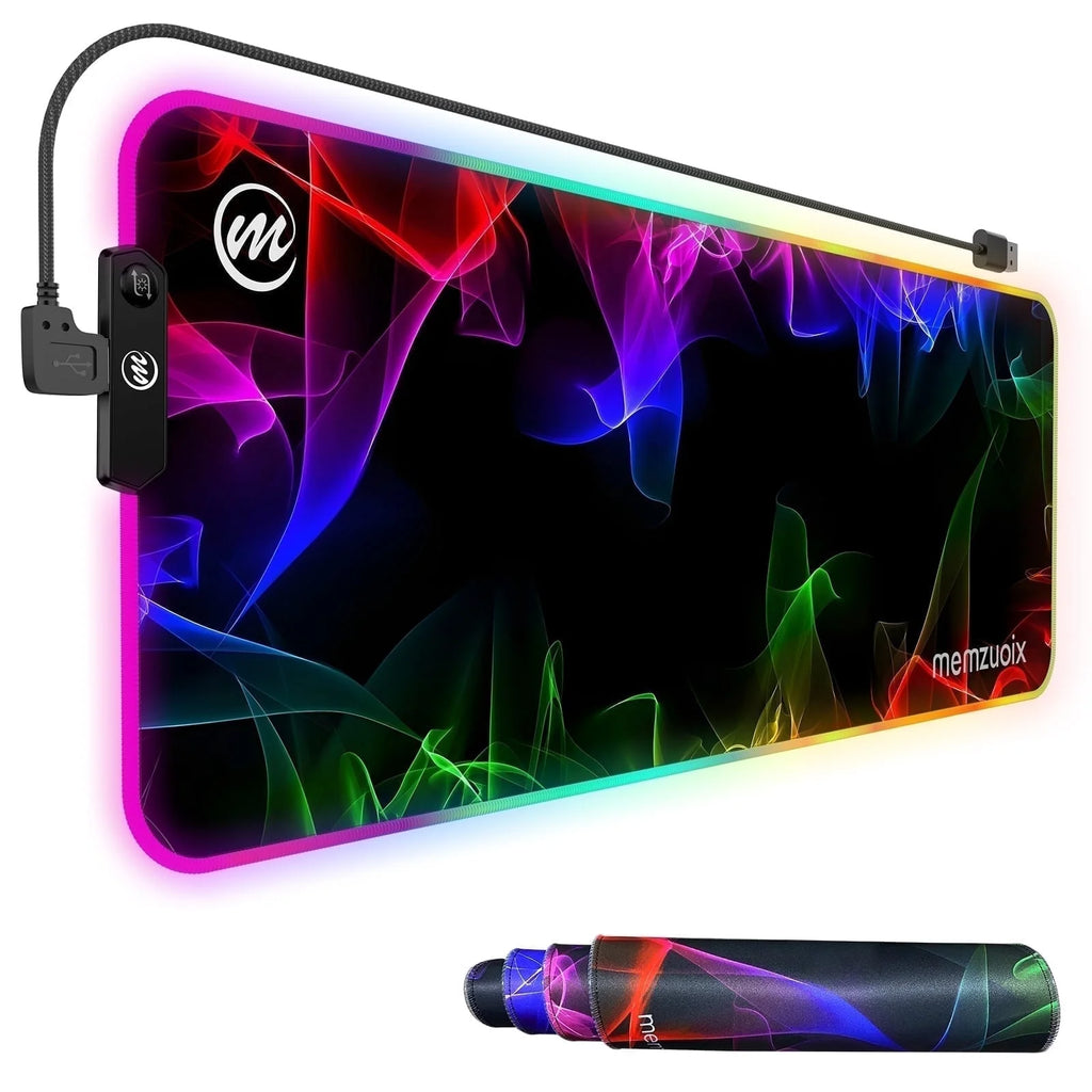 Experience Ultimate Gaming with our Large RGB LED Mouse Pad - 31.5" x 11.8", 12 Dynamic Lighting Modes, Anti-Slip Base, Waterproof & Stain Resistant!