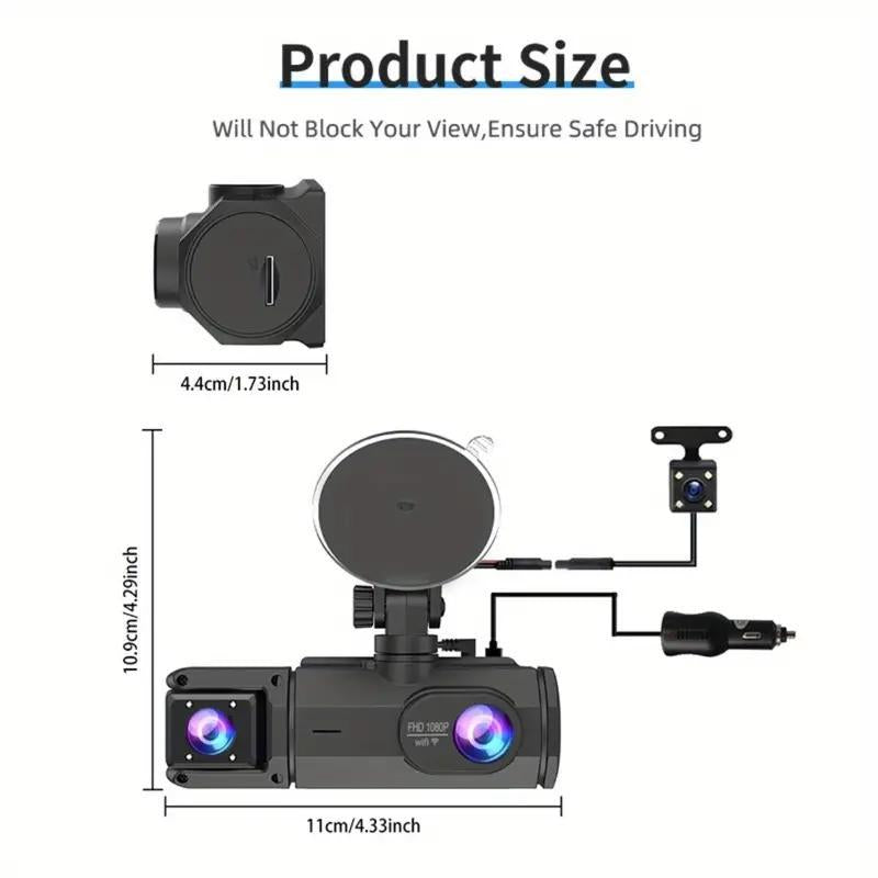 High-Definition Vehicle Dash Camera with 32GB Memory Card - Advanced Video Surveillance System for Cars, Trucks, and SUVs