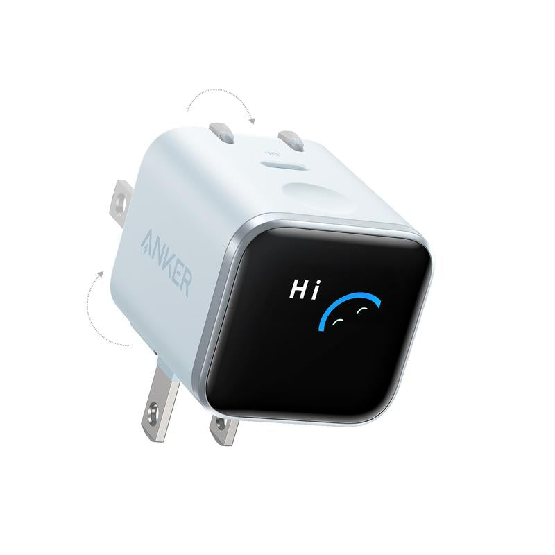 Anker Smart Display Charger - 45W Fast Charging USB-C with Smart Recognition & Care Mode, Compact Design with 180° Foldable Plug, Perfect for iPhone 17/16/15 Series, MacBook & Apple Watch