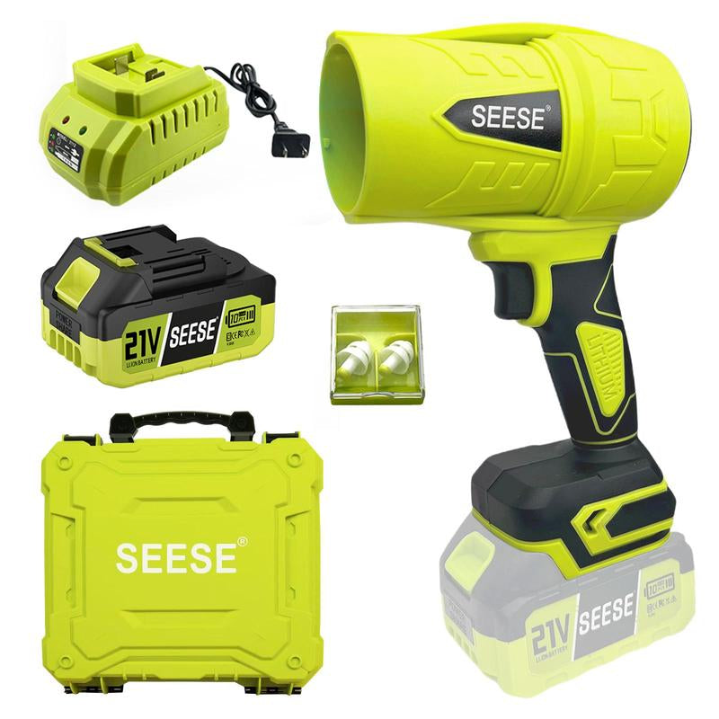 SEESE Cordless Leaf Blower - Powerful Brushless Motor & Battery-Operated Turbo Fan for Efficient Car Drying, Snow Removal, and More!