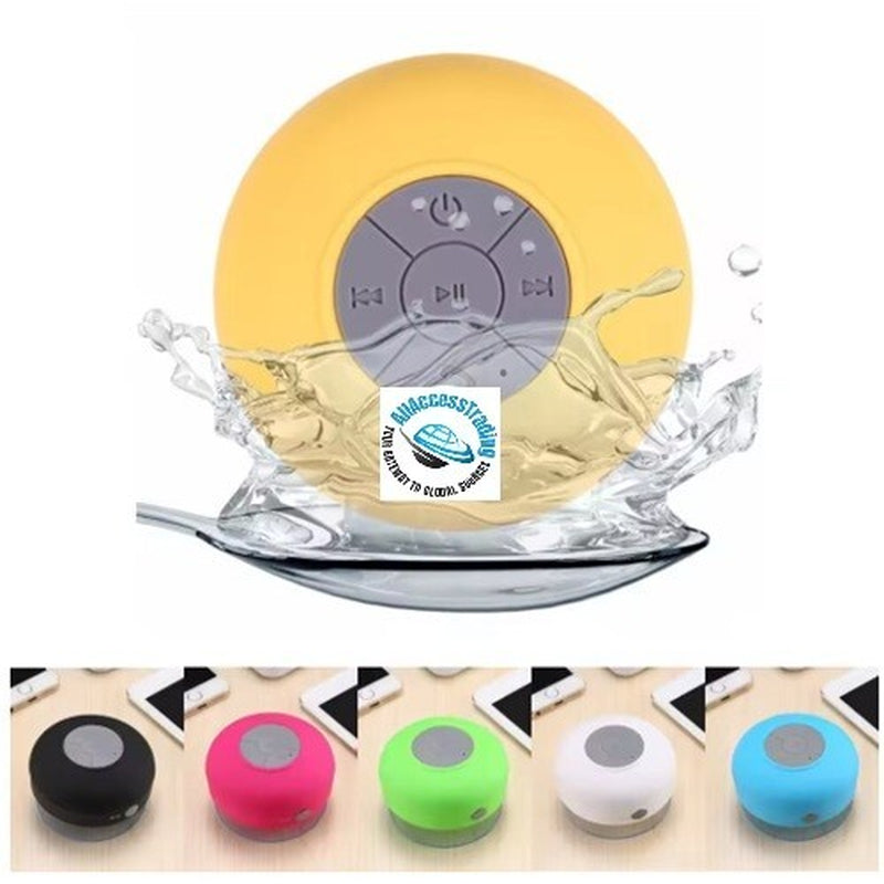 Experience Music Anywhere with the Mini Portable Bluetooth Waterproof Shower Speaker - Suction Cup & LED Light!
