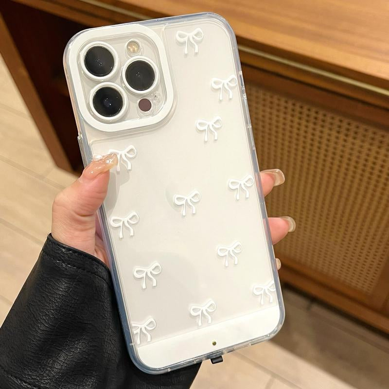 LED Bowknot Phone Case for iPhone 11-17 Pro/Pro Max/Plus - Elegant and Durable Protection with Distinctive Design for Daily Use