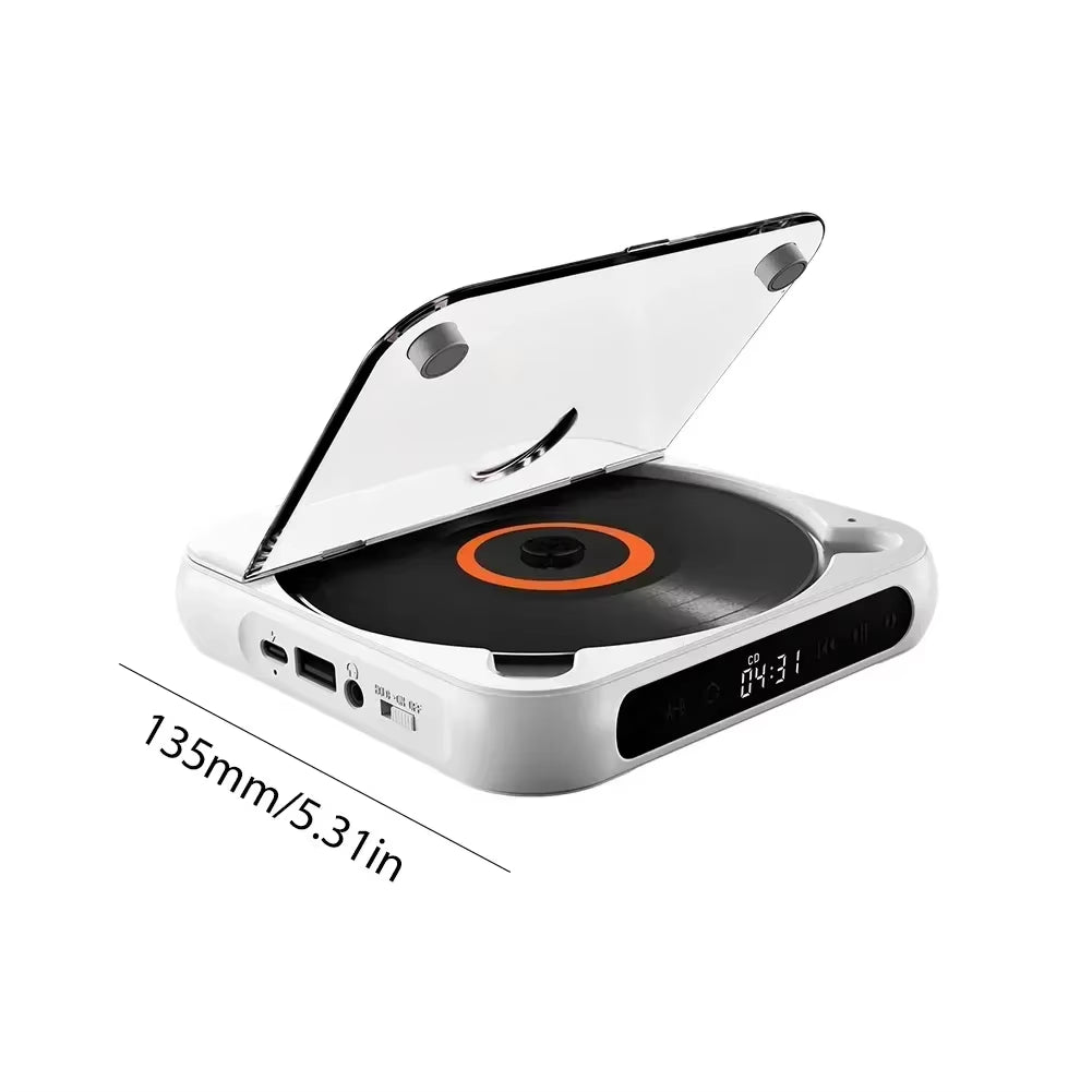 Portable Bluetooth CD Player with LCD Screen - A-B Repeat & 1200mAh Battery - Perfect for Friends, Family, and Students!