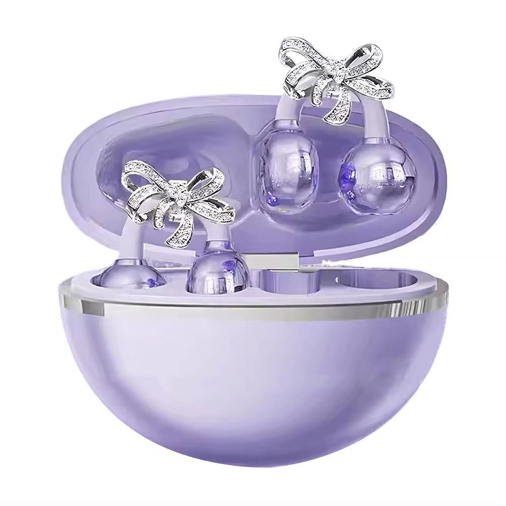 Stylish Clip-On Bluetooth Earbuds with Detachable Crystal Bowknot Earrings - Perfect for Sports, Fitness & Workouts